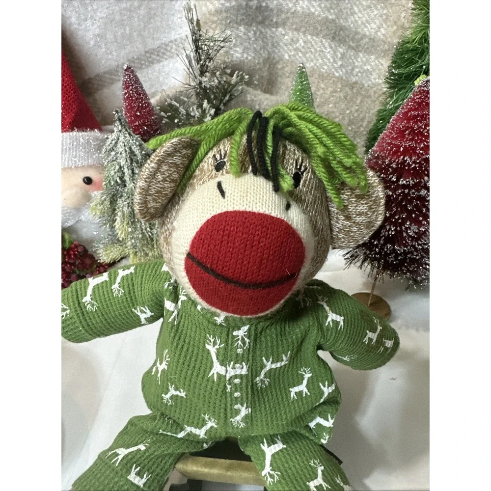 Retro 2004 Christmas Sock Monkey Super Cute